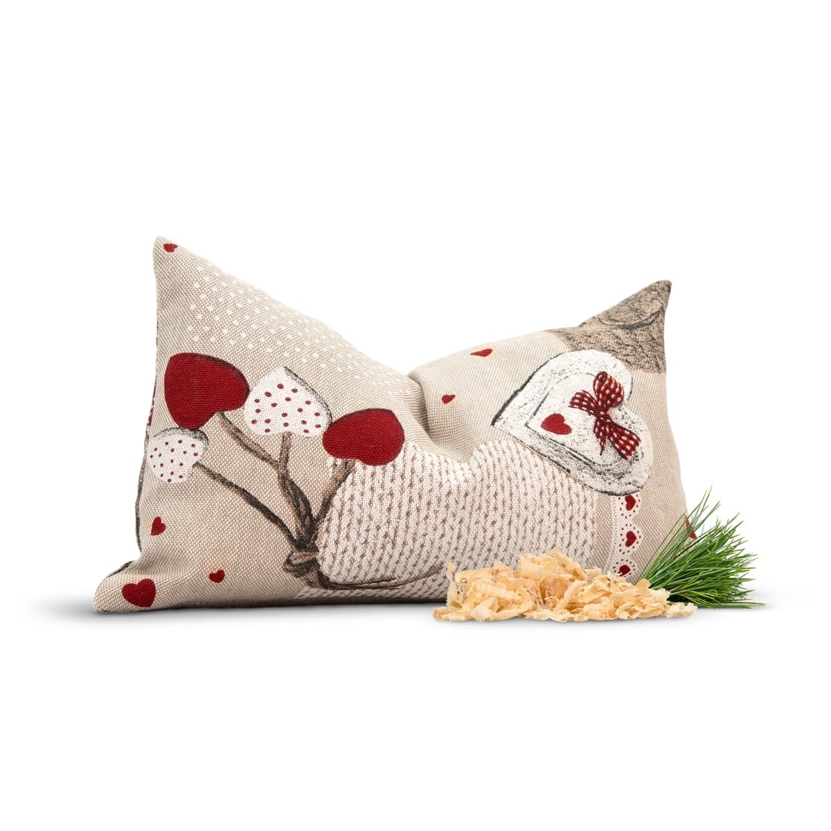 Trachten-Zirbenkissen 17x29cm 17x29cm, Außenbezug: 100% Baumwolle