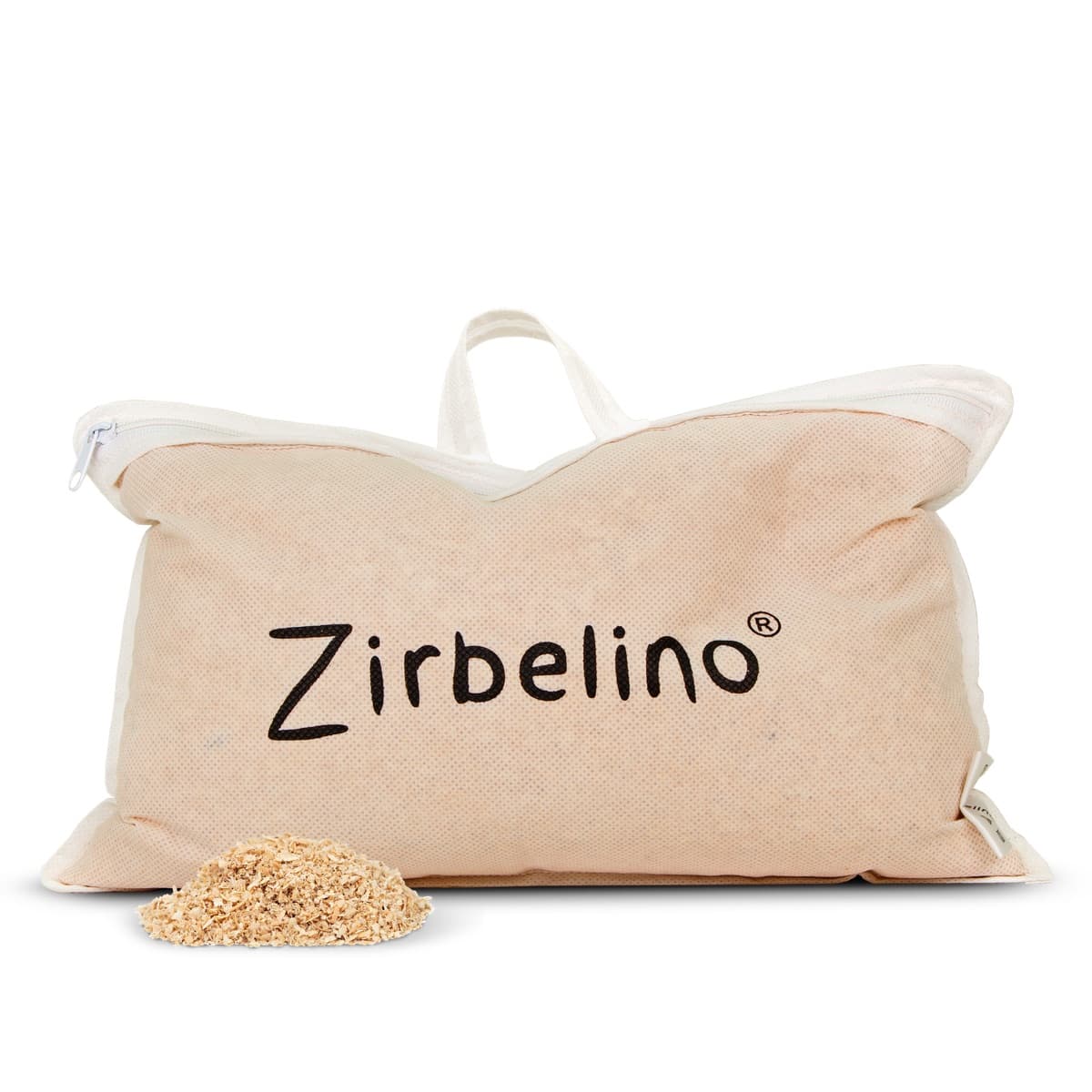 SAUNA-Zirbenkissen 20x30cm mit Henkel 20x30cm, Außenbezug: Polyester