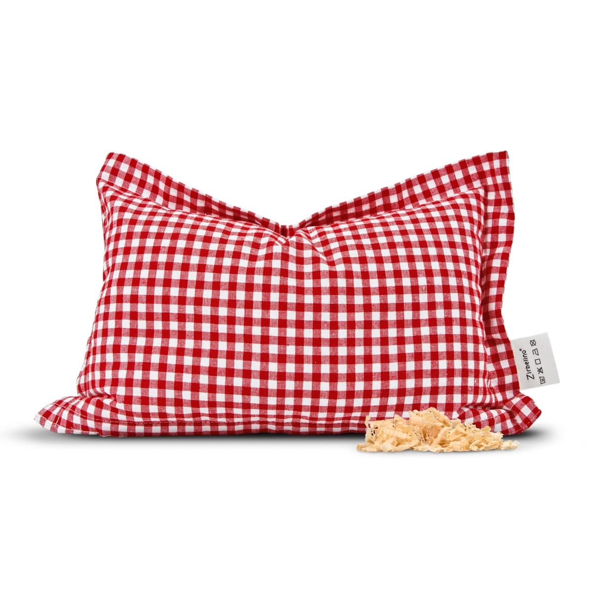 Rotes Zirbenkissen 22x34cm 22x34cm, Außenbezug: 100% Baumwolle